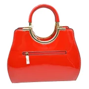 Elegant Black Patent Handbag - Image 18