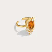 Elegant Amber Fantasy Ring - Image 5