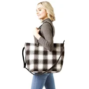 Stylish Red Plaid Shoulder Bag - Image 4