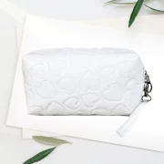 Chic Turquoise Heart Embossed Wristlet Bag - Image 6