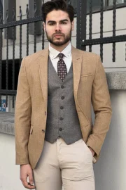 Elegant Tan Blazer For The Modern Gentleman - Image 5