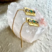 Chic Geo-Shaped Traffic Light Earrings - Image 6