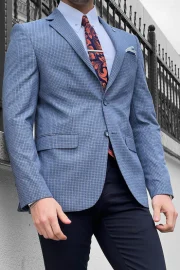 Stylish Men'S Checkered Blazer