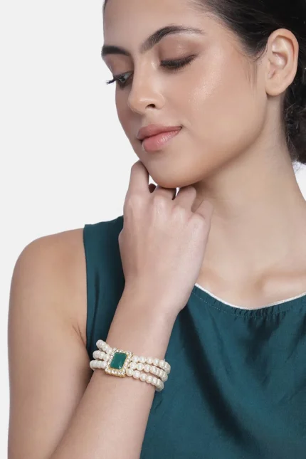 Elegant Triple-Strand Beaded Bracelet