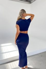 Elegant Deep Blue Two-Piece Set - Image 5