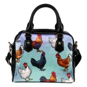 Lively Rooster Printed Handbag