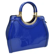 Elegant Black Patent Handbag - Image 4