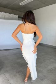 Elegant Asymmetric Ruffle Dress - Image 5