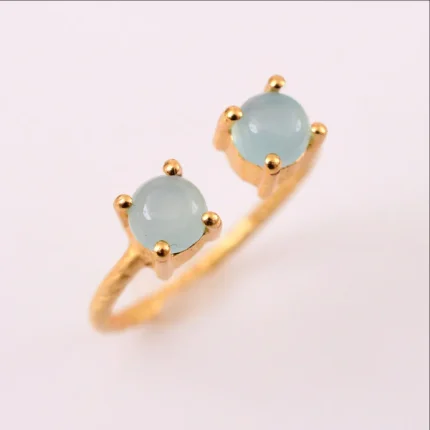 Elegant Twin Stone Adjustable Ring