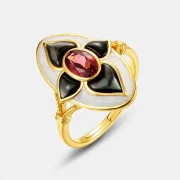Elegant Triangular Accent Ring With Faux Gemstone - Image 3