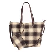 Stylish Red Plaid Shoulder Bag - Image 9