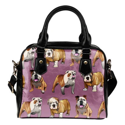 Charming Bulldog Print Handbag