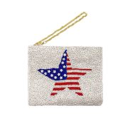 Patriotic Star Beaded Clutch Bag - Image 6
