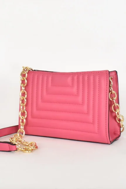 Chic Pink Chain Shoulder Bag