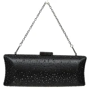 Elegant Black Studded Evening Clutch - Image 2