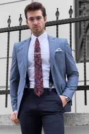 Stylish Men'S Checkered Blazer - Image 5