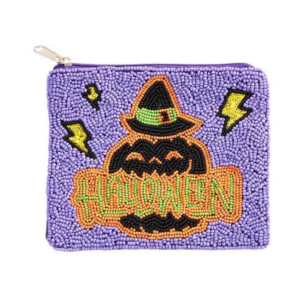 Vibrant Halloween Beaded Clutch