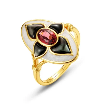Elegant Triangular Accent Ring With Faux Gemstone