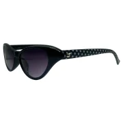 Red Cat-Eye Sunglasses With Polka Dot Detail - Image 5
