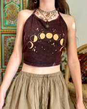 Celestial Moon Phases Halter Top - Image 5