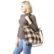 Stylish Red Plaid Shoulder Bag - Image 5