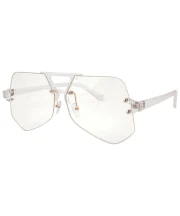 Stylish Transparent Aviator Sunglasses - Image 3