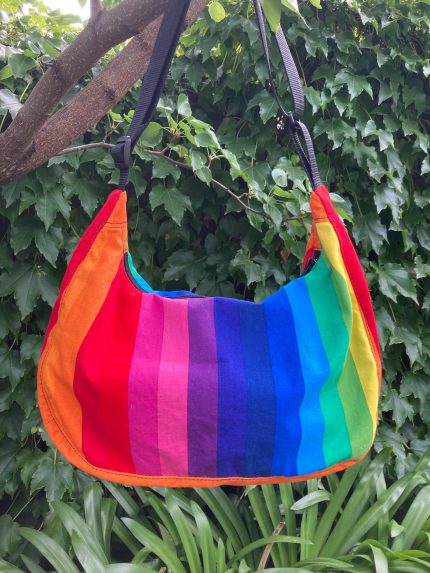 Vibrant Rainbow Hobo Bag