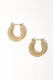 Elegant Gold-Toned Hoop Earrings - Image 3