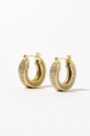 Elegant Gold-Toned Hoop Earrings