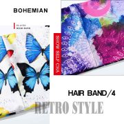 Boho Headbands Headwrap Butterfly Stretch Button Hair Bands Bandana - Image 6
