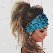 Boho Headbands Headwrap Butterfly Stretch Button Hair Bands Bandana - Image 4