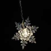 LED Snowflake Fairy String Lights Curtain – Warm White - Image 5