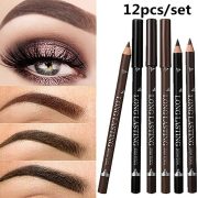 12 Pcs/Set Waterproof Eye Brow Pencil Precise Brow Definer - Image 2